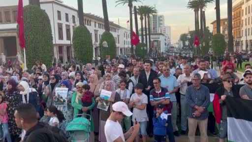 Fas’ta Filistin’e destek gösterisi