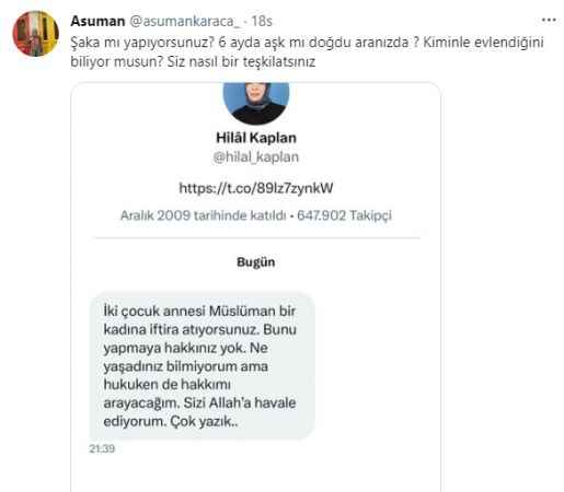 Hilal Kaplan'ın yeni eşinin eski eşinden olay yaratan açıklamalar...