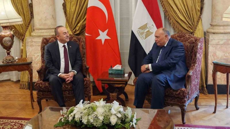 Bakan Çavuşoğlu, Mısırlı mevkidaşı Samih Şükri ile görüştü
