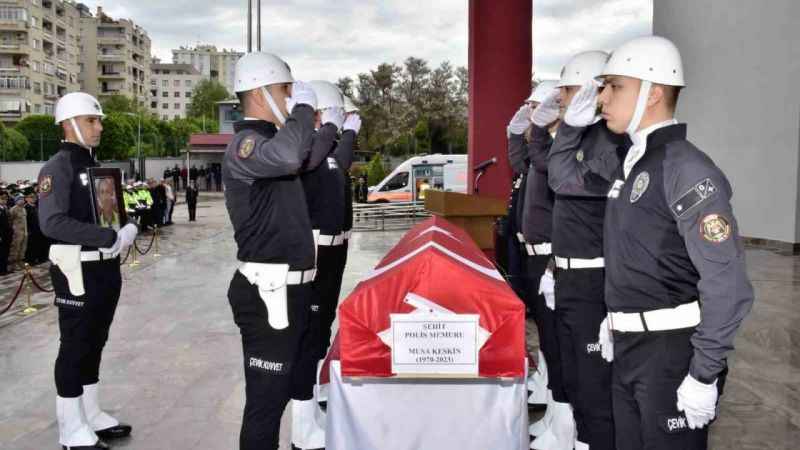 Şehit düşen polis memuru Musa Keskin için tören 