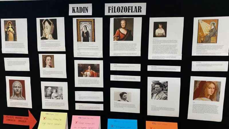 Atatürk Lisesi’nin bir koridoru ‘Felsefe Sokağı oldu