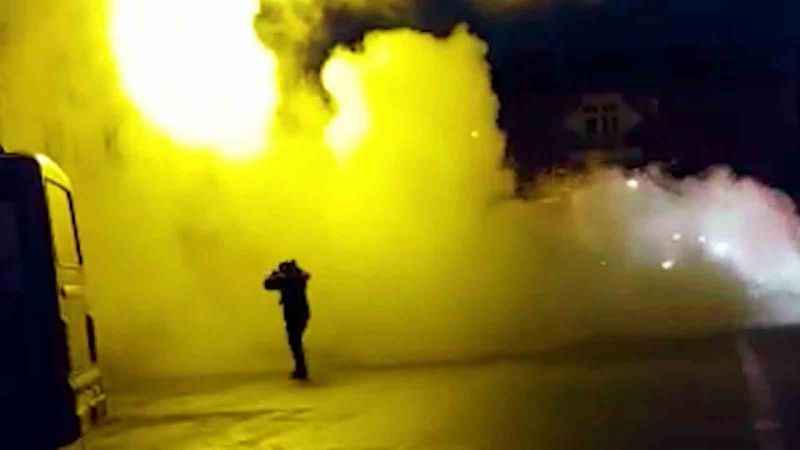 Kırıkkale’de park halindeki otomobil alevlere teslim oldu