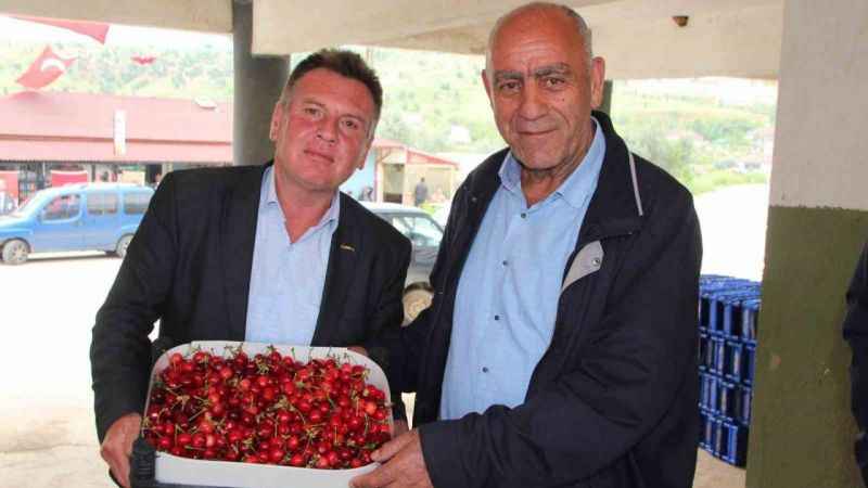 Bilecik’te ilk kiraz hasadı yapıldı fiyatı 25-30 TL arasında satılıyor