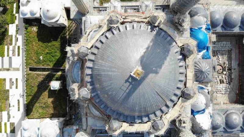 Edirne Selimiye’de restorasyon sürüyor