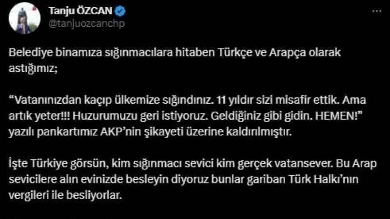 Bolu'da seçim yasaklarına aykırı pankart indirildi