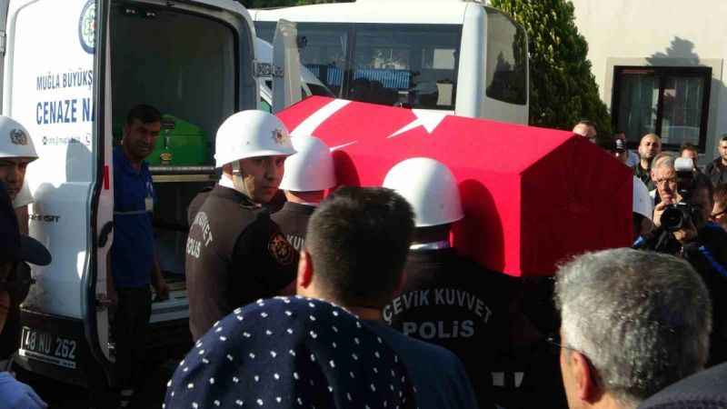 Muğla'daki kazada hayatını kaybeden polis memuru Mustafa Pala için tören