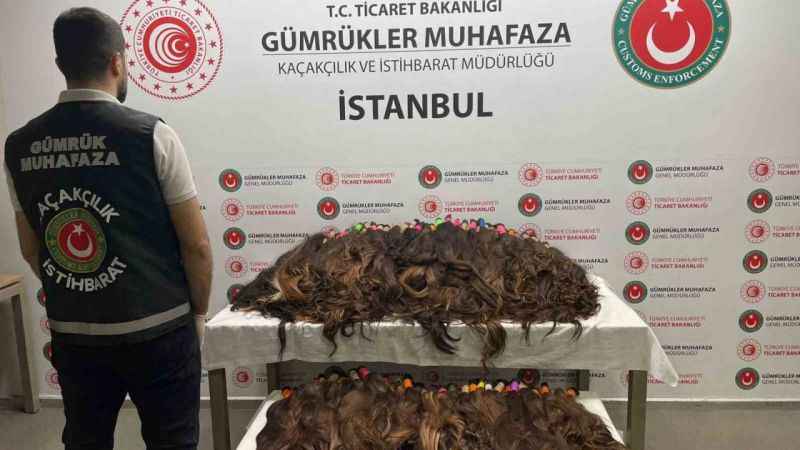 Sabiha Gökçen Havalimanı’nda 68 kilo insan saçı ele geçirildi