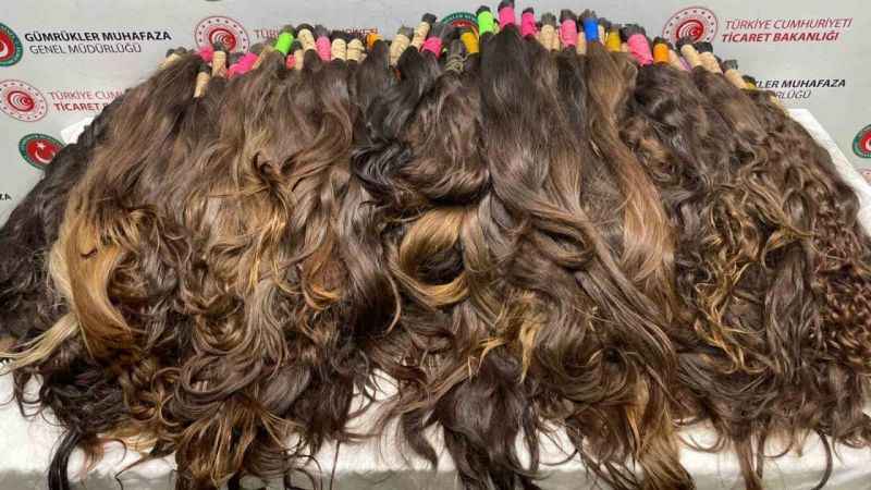 Sabiha Gökçen Havalimanı’nda 68 kilo insan saçı ele geçirildi