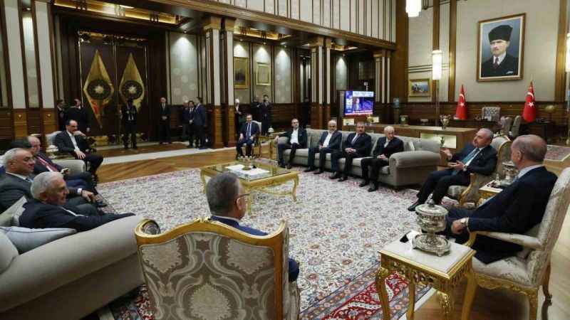 Cumhurbaşkanı Erdoğan, TBMM Başkanı Şentop ve Cumhur İttifakı liderlerini kabul etti