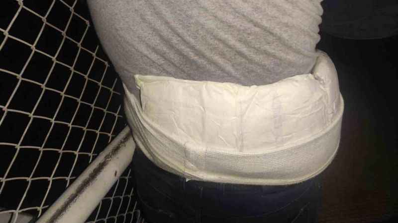 Belindeki korseden 1 kilo eroin çıktı