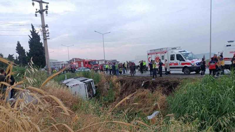 Cezaevi nakil aracı şarampole devrildi: 9’u jandarma personeli 10 yaralı