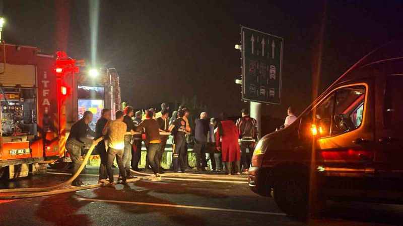 Gaziantep’te feci kaza: Alev topuna dönen araçtaki 1 kişi yanarak öldü