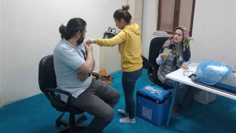 Hacı adayları aşı oldu