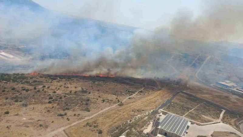 İzmir’de otluk ve makilik yangını kontrol altına alındı