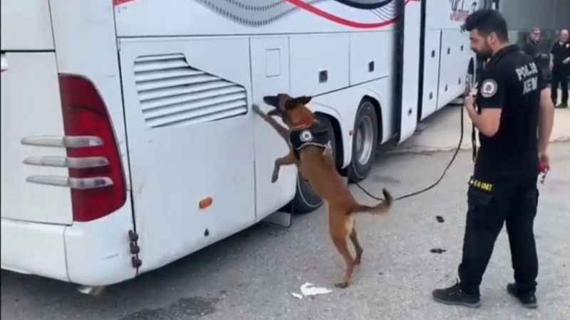 TEM’de durdurulan yolcu otobüsünden 76 kilo eroin çıktı