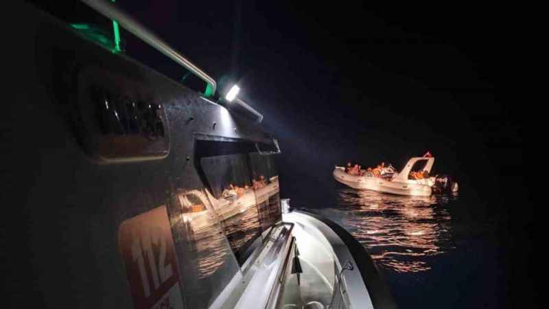 Datça’da Yunanistan tarafından geri itilen 19 düzensiz göçmen kurtarıldı