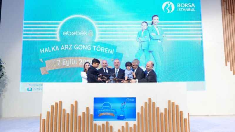 Borsa İstanbul’da gong 3,9 milyonluk taleple rekor kıran ebebek için çaldı