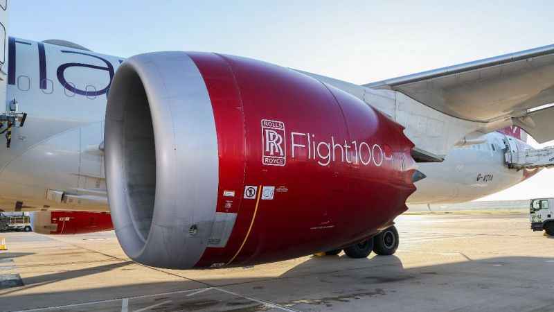 Rolls-Royce Trent 1000 motorları %100 Sürdürülebilir Havacılık Yakıtı kullanılarak gerçekleştirilen uçuşa güç verdi