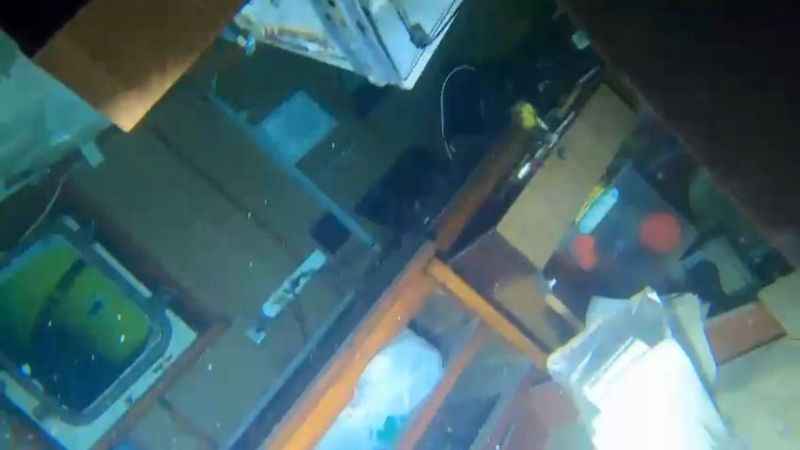 Batan geminin içindeki aramalar görüntülendi