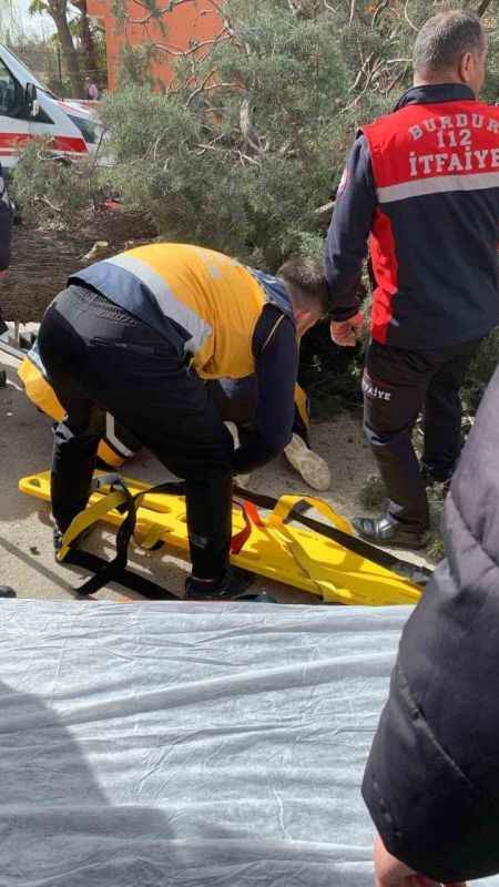 Burdur’da üzerine ağaç devrilen belediye başkan adayı ve oğlu ağır yaralandı