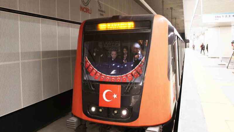 Cumhurbaşkanı Erdoğan İstanbul’da yeni metro hattının test sürüşünü yaptı