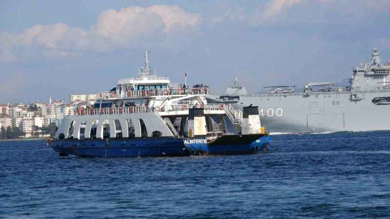 TCG Anadolu, 18 Mart törenleri için Çanakkale Boğazı’nda