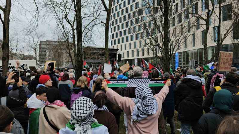 Brüksel’de Gazze’ye destek protestosu