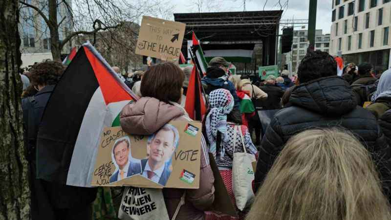 Brüksel’de Gazze’ye destek protestosu