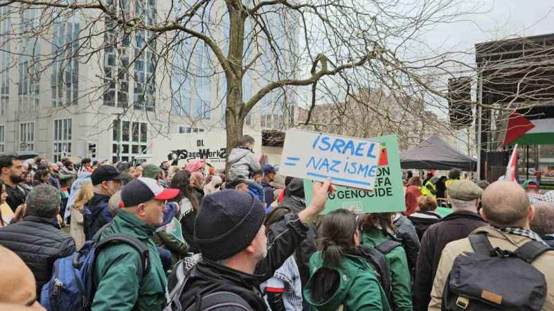 Brüksel’de Gazze’ye destek protestosu