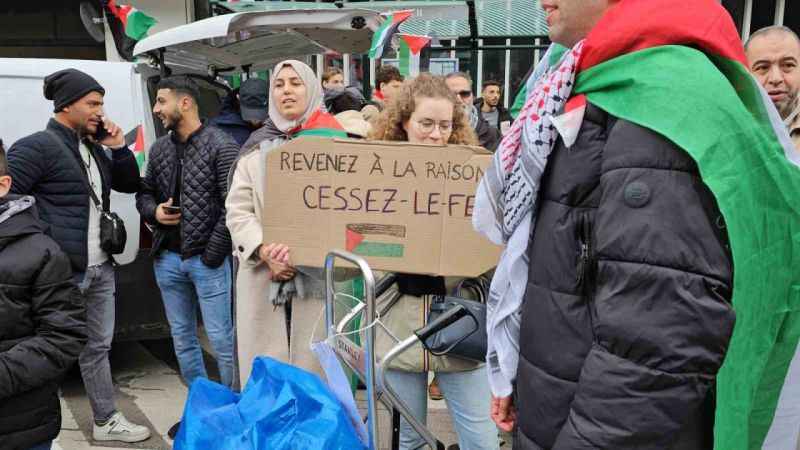 Brüksel’de Gazze’ye destek protestosu