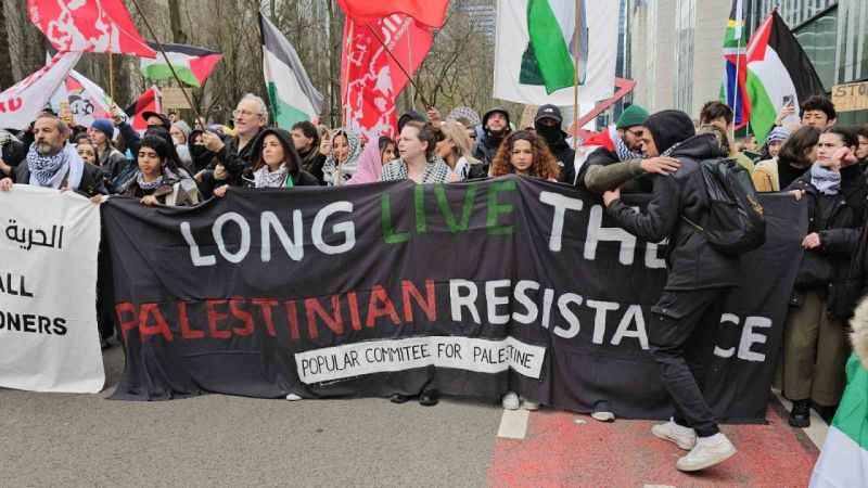 Brüksel’de Gazze’ye destek protestosu