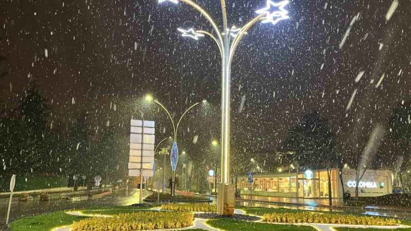 Mart ayında Bolu’da lapa lapa kar yağdı