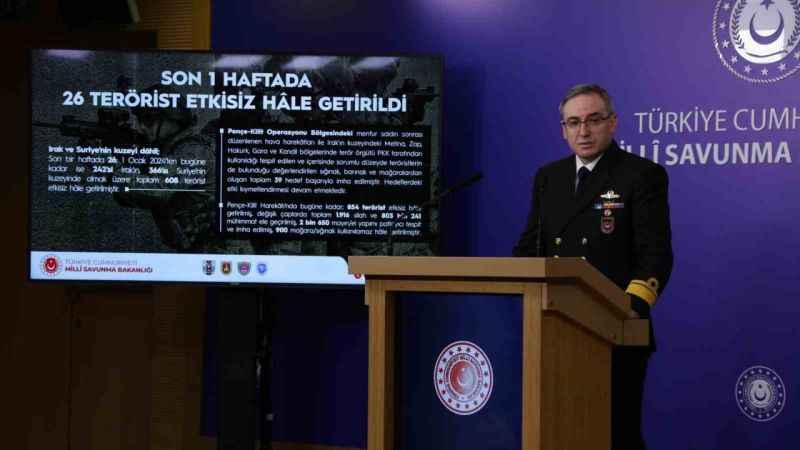 Son bir haftada 26 terörist etkisiz hale getirildi