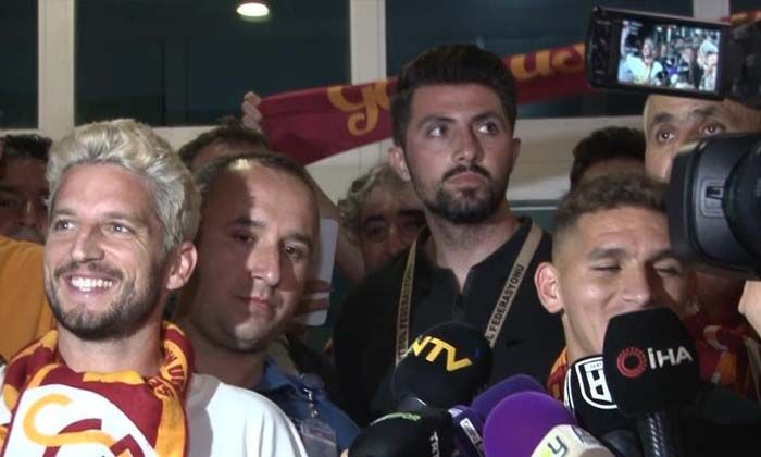 Galatasaray’ın yeni yıldızları Dries Mertens ve Lucas Torreira İstanbul’a geldi