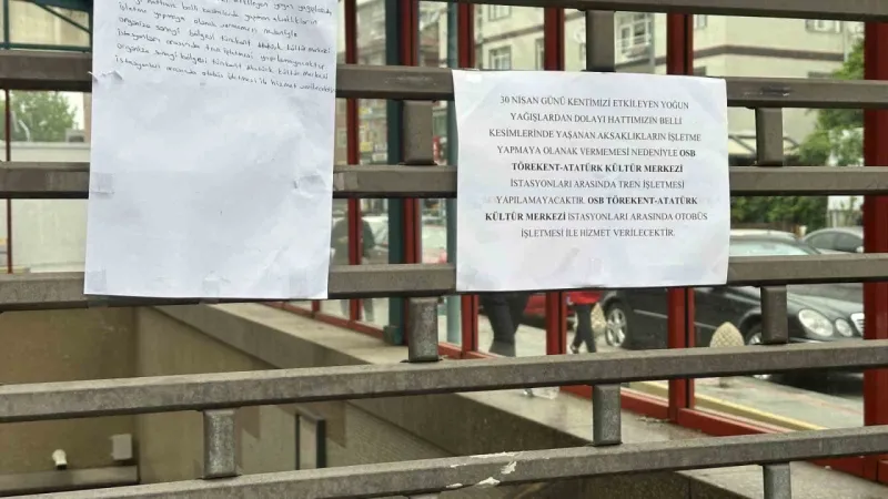 Ankara’da sağanak nedeniyle bazı metro istasyonları hizmet dışı kaldı