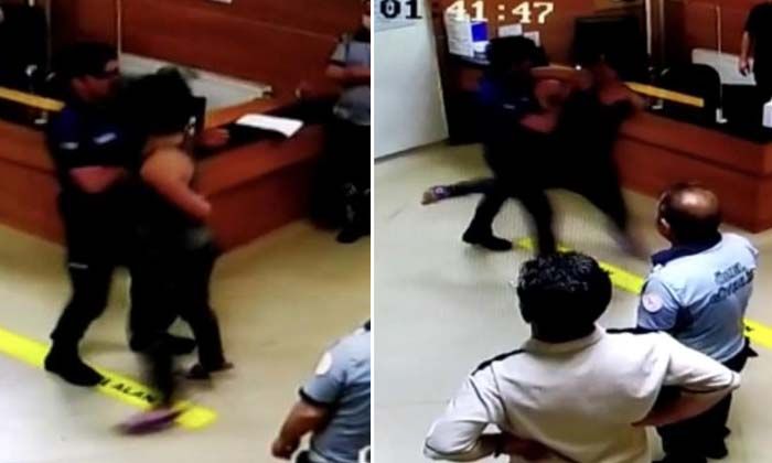 İstanbul’da polisin kurtardığı kadın, polise kafa attı