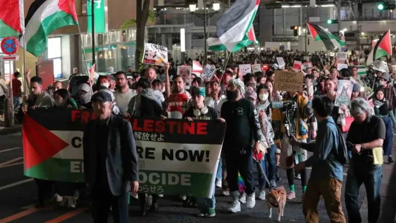 Japonya’da Filistin’e destek için “İntifada Yürüyüşü”