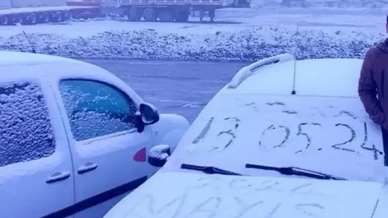 Kastamonu’da mayıs ayında kar sürprizi