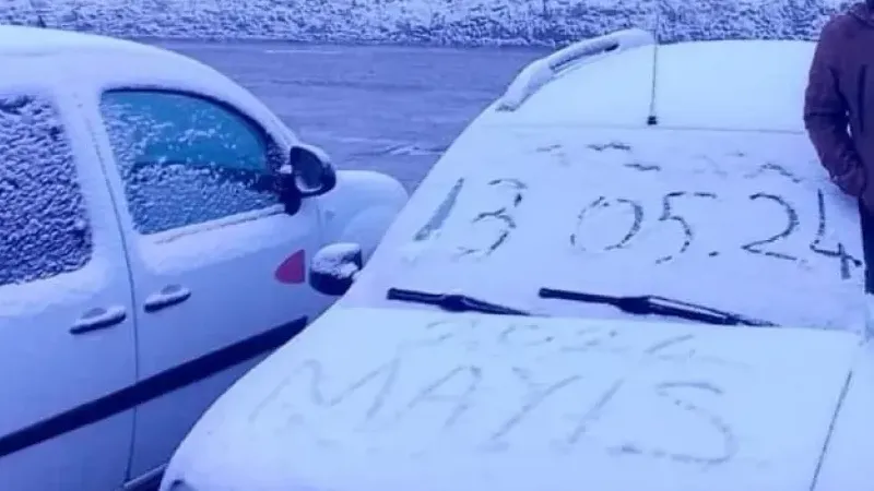 Kastamonu’da mayıs ayında kar sürprizi