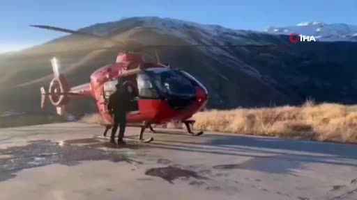 Helikopter ambulans 3 günlük bebek için havalandı