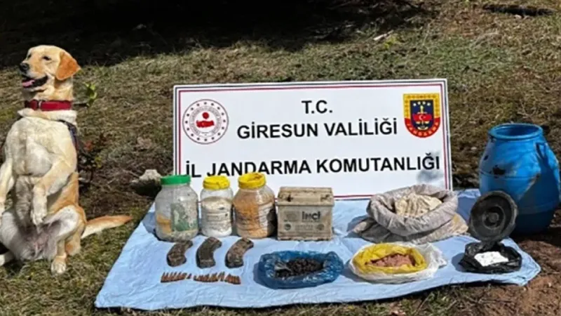 Giresun’da sığınakta mühimmat ve patlayıcı ele geçirildi