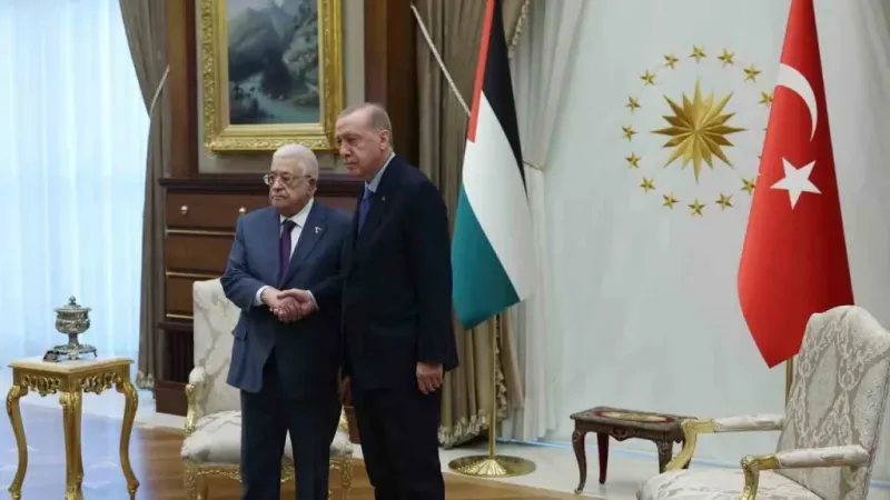 Cumhurbaşkanı Erdoğan, Filistin Devlet Başkanı Abbas ile bir araya geldi