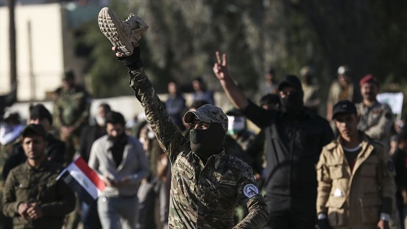 ABD’nin Bağdat Büyükelçiliği önündeki gösteriler ikinci gününde de sürüyor