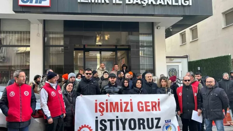 Özgür Özel sözünü tutmayınca işçiler parti binası önünde toplandı