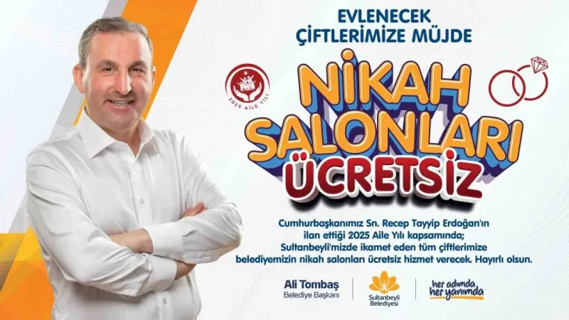 Sultanbeyli Belediyesi Nikah Salonları artık ücretsiz