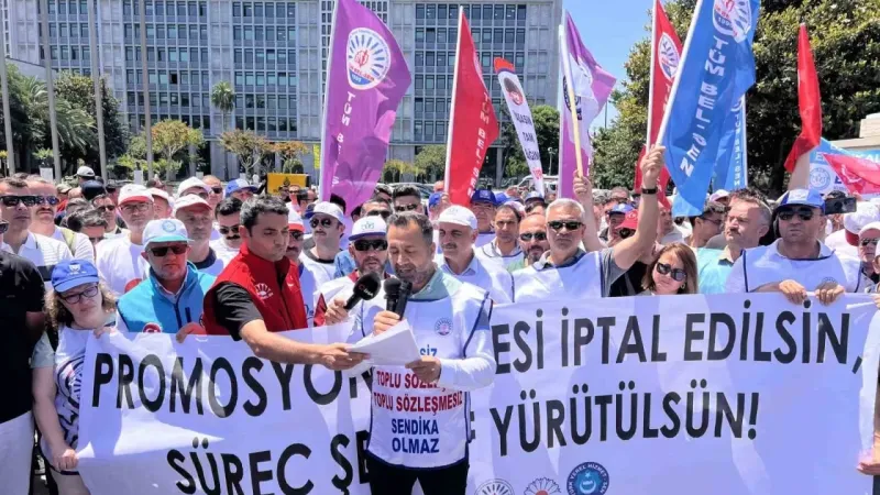 Saraçhane’de İBB çalışanlarından promosyon protestosu