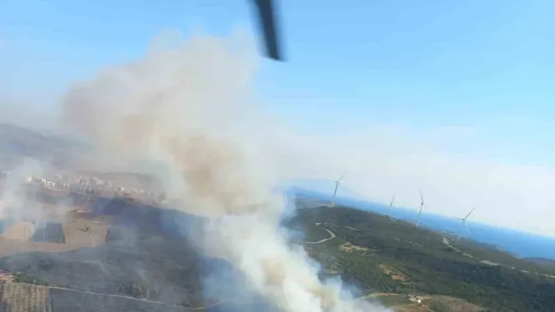 Çeşme ve Ödemiş’te orman yangınları devam ediyor