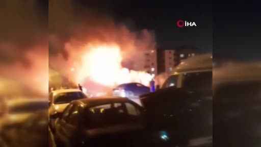 Maltepe'de çocukların torpille oyunu yangına neden oldu: 2 otomobil yandı