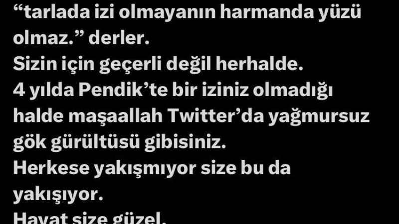 Pendik Belediye Başkanı Cin’den İmamoğlu’nun paylaşımına manidar cevap