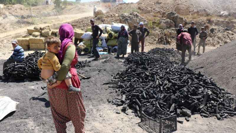 Yüzlerinde kömür karasıyla mevsimlik işçiler